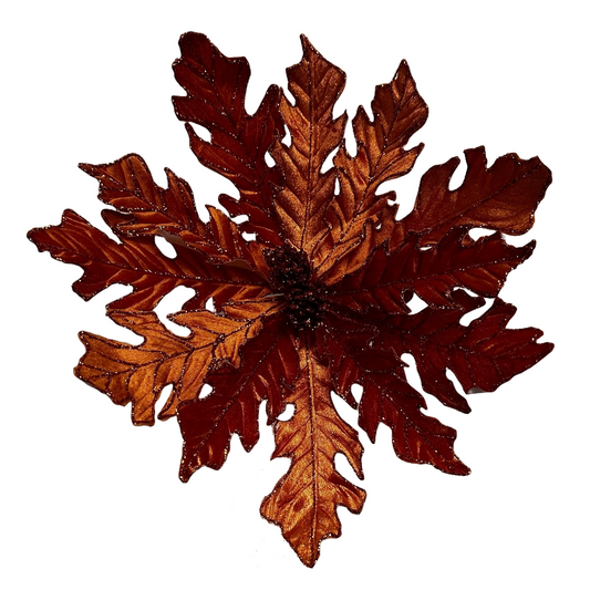 12Inch Copper Poinsettia - Pack of 10