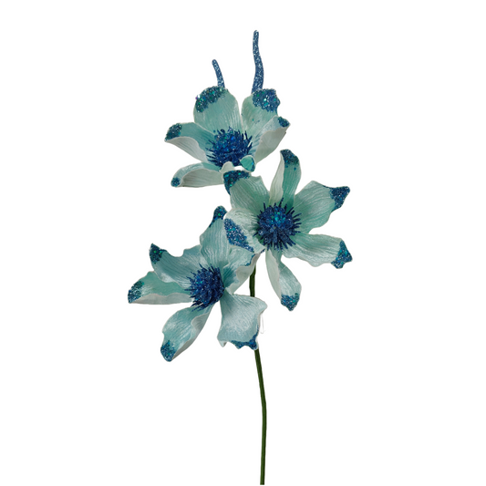 Light Turquoise Small Flower Pick - Pack of 10