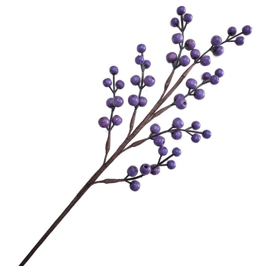 Purple Wooden Berries - Pack of 10