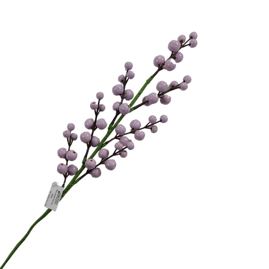 Lilac Wooden Berries - Pack of 10