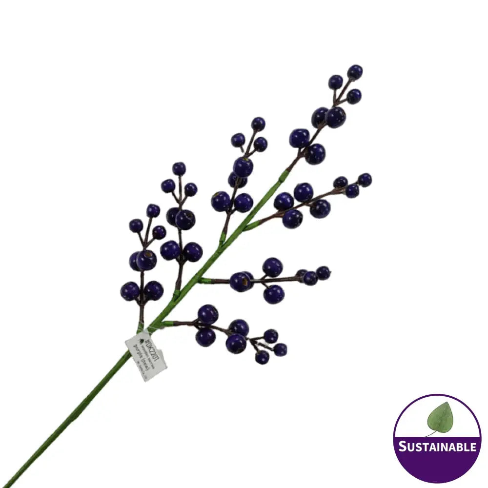 Blue (Midnight) Wooden Berries - Pack of 10