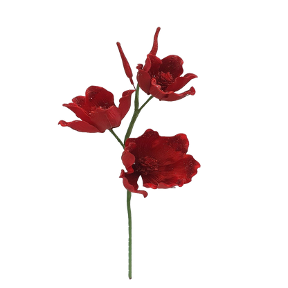 Red Small Flower Pick - Pack of 10