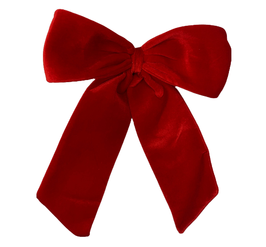 Small Size Velvet Bow - 40cm x 50cm - Red