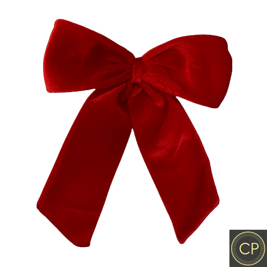 Small Size Velvet Bow - 40cm x 50cm - Red