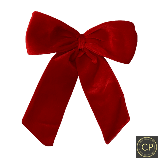 Small Size Velvet Bow - 40cm x 50cm - Red