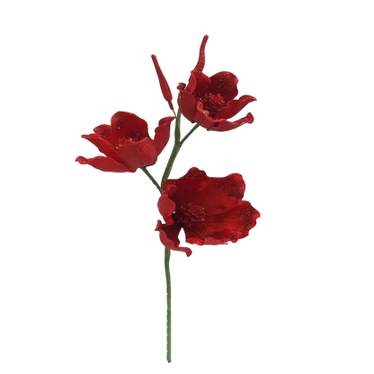 Red Small Flower Pick - Pack of 10