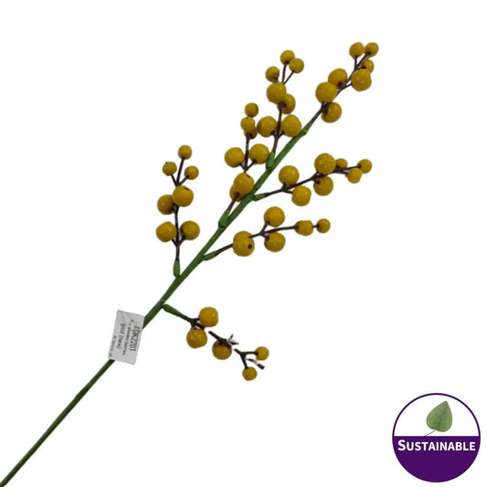 Gold Wooden Berries - Pack of 10