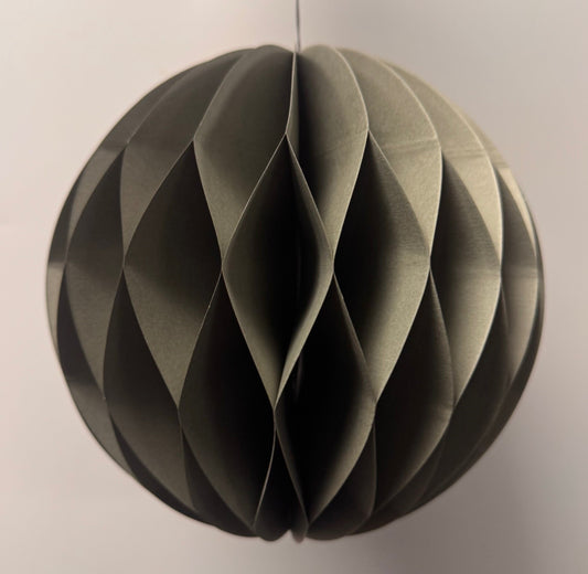 200mm Grey Paper Bauble - 10pcs