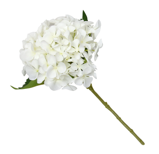 Hydrangea Flower on stem - White - 48pcs