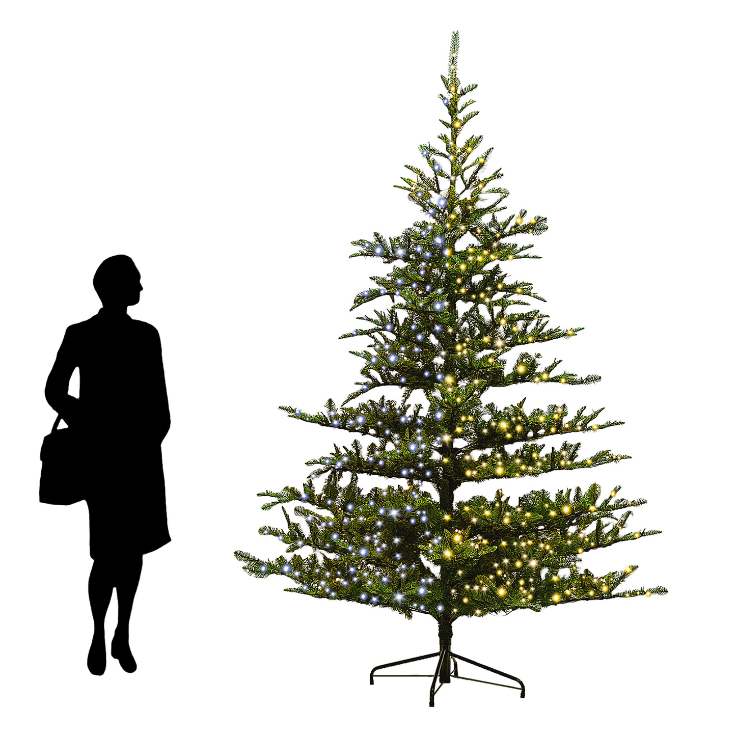 9ft Nordmann Spruce Christmas Tree - 1600 2Chip LEDs