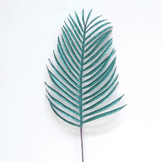 14Inch Turquoise Palm Leaf - Pack of 10