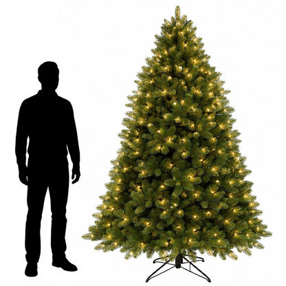 7.5ft Premium Tree Wide - 800 2Chip Warm-White/Ice-White LEDs